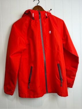 Liquid Youth Waterproof Rain Jacket XL 14/16 Red Outdoor Hiking Shell